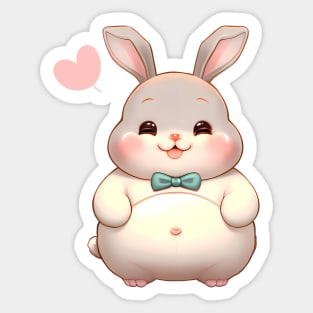 Chubby bunny loves you Sticker